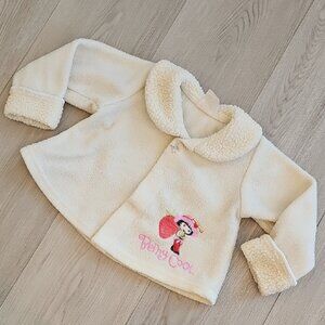 Vintage Strawberry Shortcake Sherpa Collared Jacket Sweater